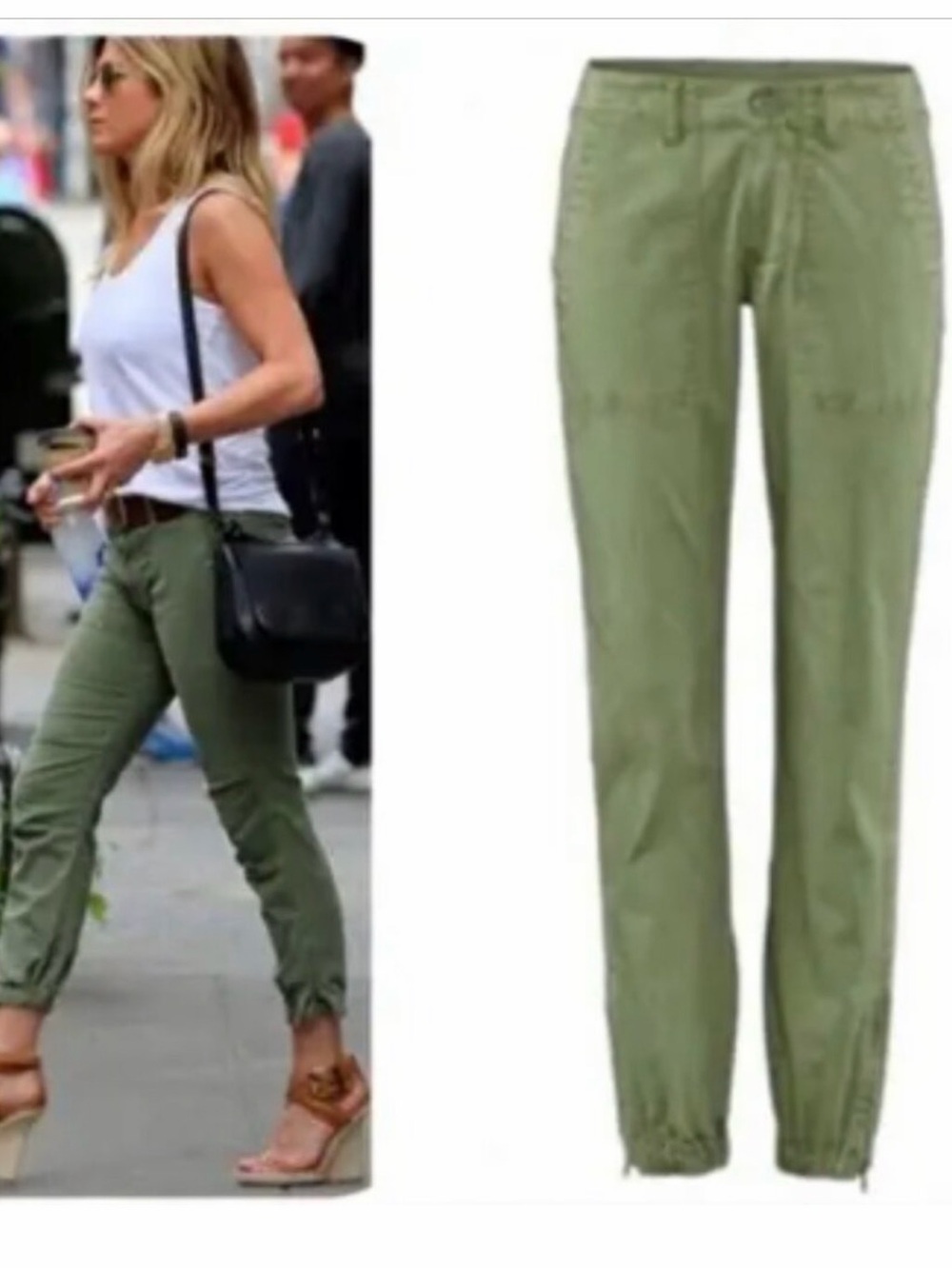 CAbi #5076 Olive Green Women's Cargo Joggers